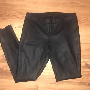 Leather/ spandex leggings